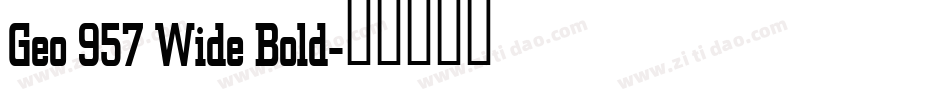 Geo 957 Wide Bold字体转换